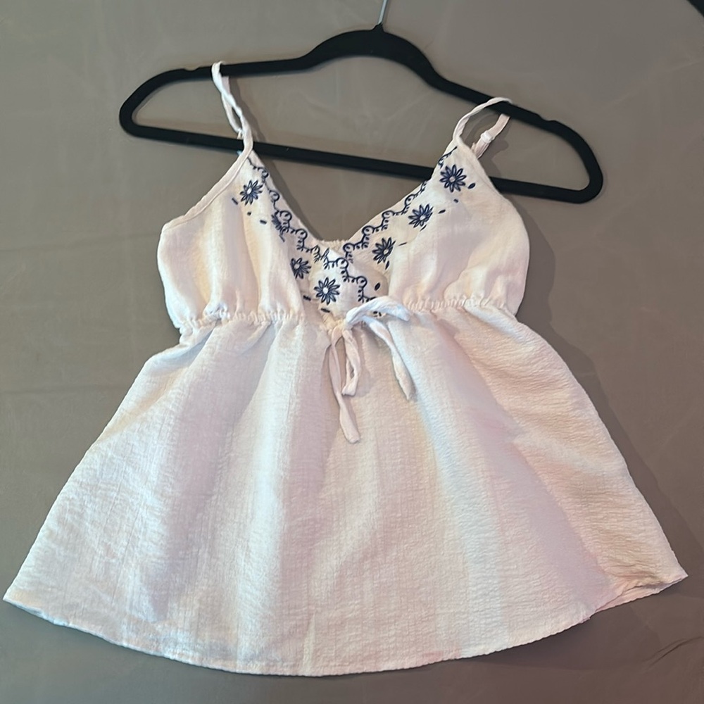 White flowy tank